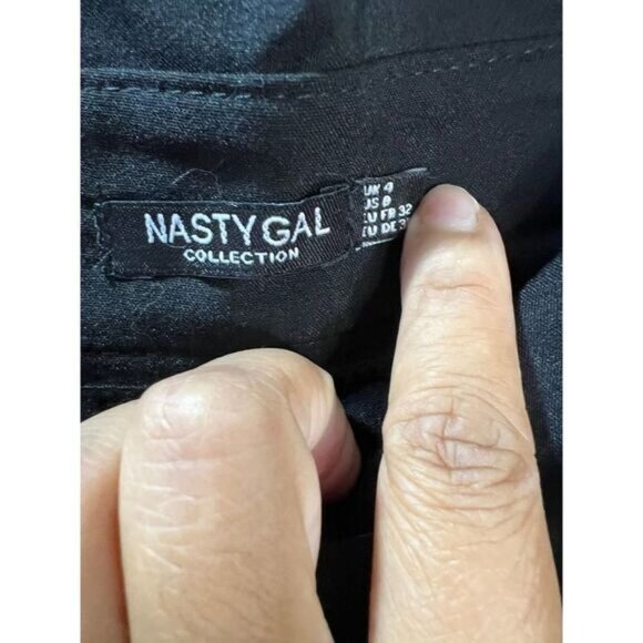Nastygal Paperbag Belted Shorts High Waisted Black Size 0 - Picture 3 of 5
